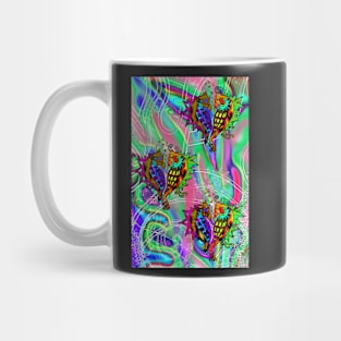 Seahorse Lovers in Rainbow Wonderland by Revoltix Studio Mug